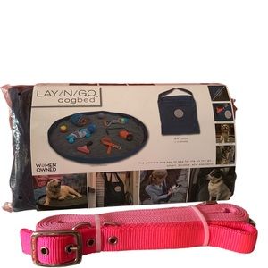 New 🐶 Lay N Go Dog Bed and Pink Leash and Matching Colar